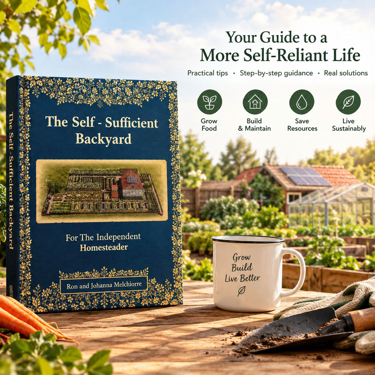 📘 The Self-Sufficient Backyard Book – A Practical Guide to Off-Grid Living & Homesteading