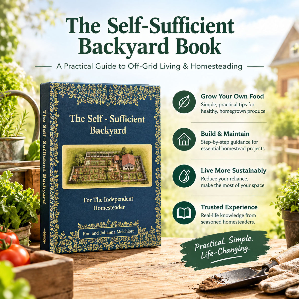 📘 The Self-Sufficient Backyard Book – A Practical Guide to Off-Grid Living & Homesteading