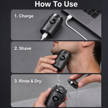 🪒Mini Portable Electric Shaver for Men & Women – USB Rechargeable Waterproof Razor