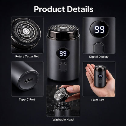 🪒Mini Portable Electric Shaver for Men & Women – USB Rechargeable Waterproof Razor